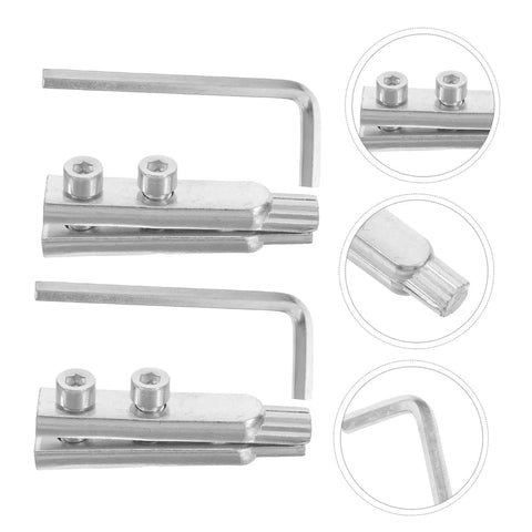 Grab This Ultimate 2pc Broken Valve Thread Extractor Kit For Tackling Stubborn Damaged Screws And Pipes Like A Total Boss With Easy Remove Power. silver metal valve thread extractor kit, 2-piece, for damaged screws and pipes