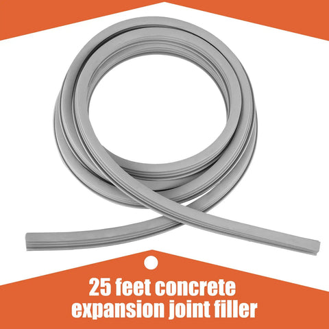 Flexible EPDM Rubber Expansion Joint Filler For Concrete And Driveway Cracks, 3/4 Inch Wide, 25 Feet Long, Coiled Strip