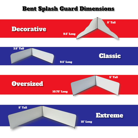 Rain Gutter Valley Splash Guards Set Two Pack Straight Or Bent For Inside Corners And Outside Corners White Finish Premium Aluminum