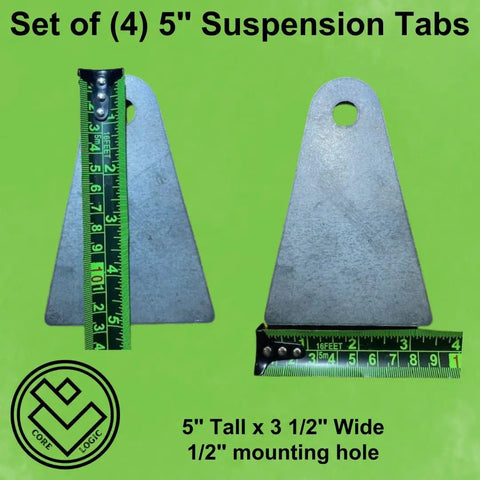 Heavy Duty Weld On Axle Tabs Five Inch Long One Quarter Inch Thick Steel Four Pack For Rig Ready Suspension Setups Perfect For Four Link Systems Shock Mounts Sway Bars Ladder Bars And Panhard Bars, 5-inch tabs