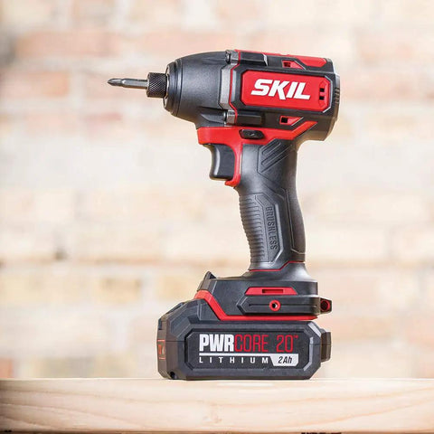 Brushless 20V Impact Driver Kit With 2.0Ah Battery And PWRJump Charger, Quarter Inch Hex Drive, A Real Workhorse For Framing