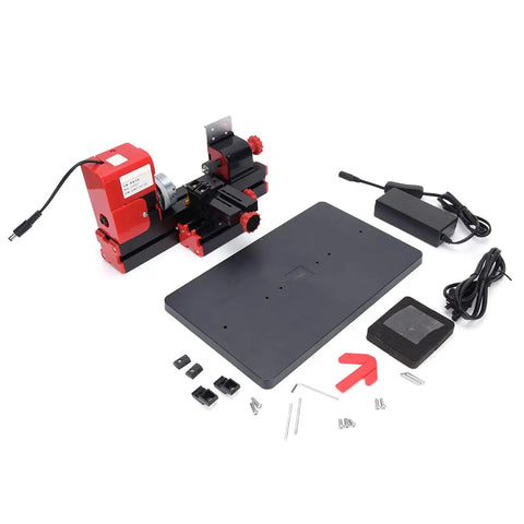 Compact Mini Motorized Lathe Machine For Metal Turning And Wood Working 20000Rpm High Speed DIY Power Tool with accessories.