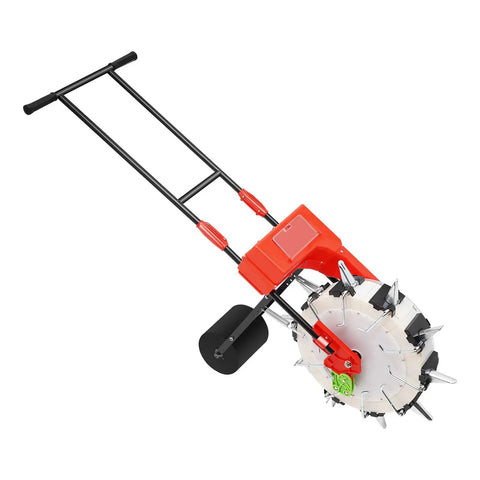 Walk Behind 10 Row Garden Seeder With Adjustable Seed Depth And Metering For Consistent Equidistant Planting Of Corn Soybeans Peanuts And Cotton, Manual Planter With 1 To 2 Seeds Per Nozzle And 95 Percent Accuracy, Depth Range 1.38 To 3.07 Inches, side view