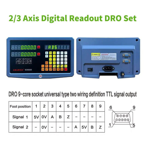 Two Axis Digital Readout Display For Milling Machines And Lathes With Glass Scale Precision, High Definition Nixie Readouts