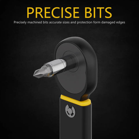 Close-up of Pro Grade Security Bit Set With 1 Quarter Inch Adapters And Tamperproof Bits for precise fixing.