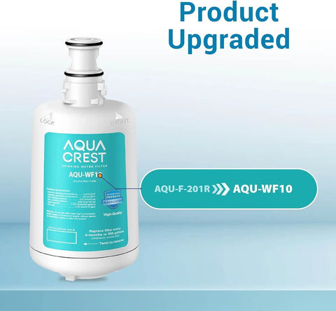 Two-Pack Water Filter Cartridge Replacement for InSinkErator F-201R HF05-MS HC151-S, NSF ANSI 42 Certified, Model No AQU-WF10