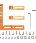 Workhorse Aluminum Alloy Vise Clamps Compatible With T Slot And Perforated Worktables Dead Nuts set with L-square and hardware.