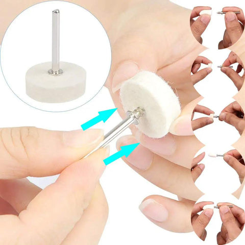 Using Polishing Buffing Wheel Kit For Rotary Tools Accessories Pack 111 Pcs With Felt Pads for jewelry detailing