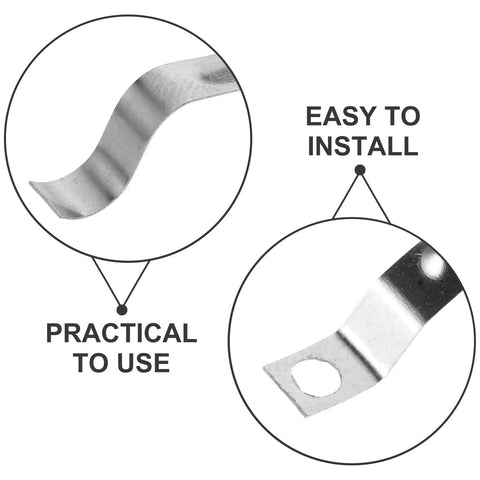 Rock Solid Metal Push Button Spring Clip For Zero Hassle Umbrella Repair and Patio Sun Shade Replacement, silver spring clip detail.