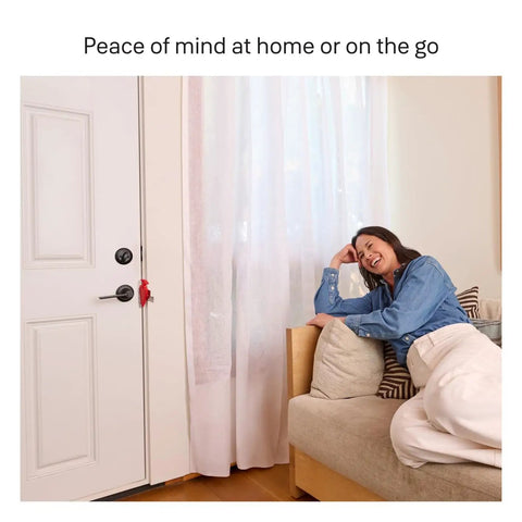 Portable Door Lock Travel Security For Hotels Dorms Instant Setup No Tools Needed Includes 2 Pack on a door for added peace of mind.