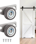 Mini Side Mount Casters 1.25 Inch Low Profile Rigid Non Swivel Rubber Wheels For Sliding Doors Drawers And Cabinets image