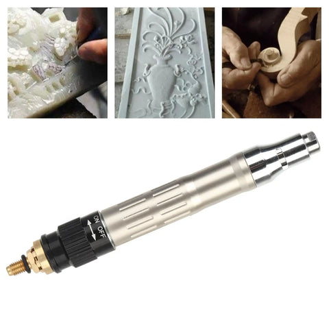 Kickin It To The Next Level With This Badass Pencil Die Grinder Air Tool Kit Featuring Tough Tungsten Alloy Gears And Rock Solid 70000 RPM Pneumatic Engraving Pen Performance.