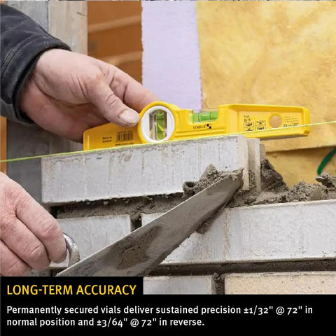 Heavy Duty Magnetic Level Set Including Forty Eight And Twenty Four Inch Pro Spirit Levels Along With Compact Torpedo Level And Rugged Carry Case crafted for precise leveling during masonry work.