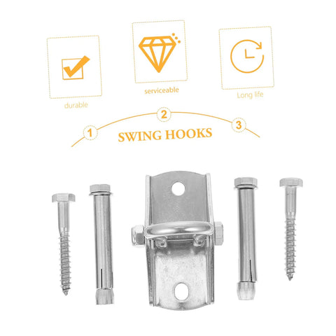 Heavy Duty Swivel Ceiling Hook For Hanging Chairs And Hammocks With Tough Steel Swing Mount and Drop Ceiling Anchor, includes screws.