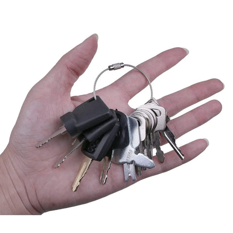 Legit 18 Piece Heavy Equipment Key Set For Forklifts Excavators Loaders And Tractors With Compact Organizer Ring on hand.
