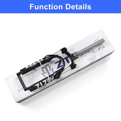 Folding Bike Front Suspension Fork With 80mm Travel, 100mm Hub Spacing, 9mm QR, Crown Lockout, Disc Brake Ready, 20 Inch Fork