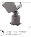 Adjustable dimming knob on Wall Wash LED Landscape Light 12V With Built In Dimming 3000K Warm White Solid Brass Bronze Coated Housing