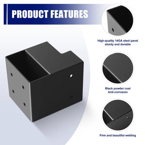 Beefed Up Heavy Duty Steel 2x4 DIY Workbench Kit With 3 Way Right Angle Corner Brackets For Custom Shelving and Sturdy Work Tables