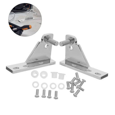 Heavy Duty Zinc Alloy Fridge Hinge Kit Pro Grade, 8mm Axial Diameter Refrigerator Door Hinges, Corrosion Resistant And Easy Maintenance, Built To Last For Busy Foodservice And Commercial Kitchens; zinc alloy with screws