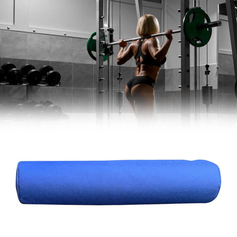 Barbell Pad Squat Pad Cushion For Weight Lifting Support Neck And Shoulder Protector Portable Foam Pad With Oxford Cloth Glute Bridge Pad For Your Gym Sessions Blue 40cm By 8cm on white background