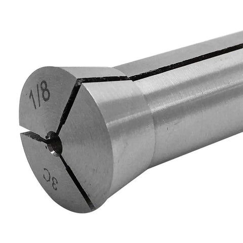 Round Collet Chuck Tool For Lathe Workholding One Eighth Inch Precision Fit Pro Grade Heavy Duty Industrial Steel Construction For Smooth Turning And Milling With Reliable Holding, 1/8 in steel collet chuck