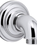 Artifacts Wall Mount Supply Elbow in Polished Chrome for Handshower and Hose with Backflow Check Valve, side view