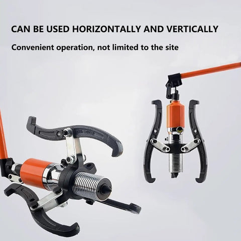 Heavy Duty Hydraulic Gear Puller And Bearing Separator With 30 Ton Force, showing adjustable jaws for versatile use during repairs.