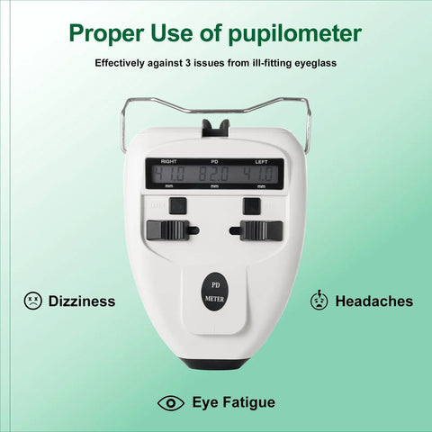 Optical Digital Pupillary Distance Meter With LCD Display Pupilometer For Eyeglasses Refraction Measurements, white plastic unit