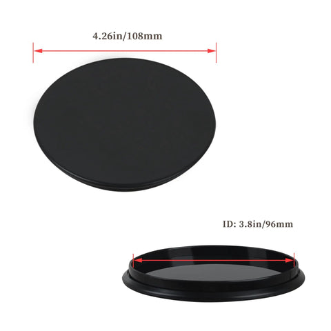 Two Pack Water Tank Lid Replacement Covers For Vertuo Plus Espresso Machines And Krups Vertuo Plus Coffee Makers Fits XN9008 XN900T XN902T And Similar Models Easy Install Durable Replacement Parts shown with dimensions of 4.26in and 3.8in