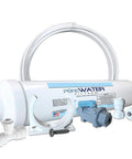 PureWater Filters inline water filter kit for ice maker; white housing with 1/4-in fittings, tubing, and T-connector
