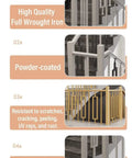 White Floor Mount Stair Spindles With Included Screw Kit Rock Solid Metal Balusters Installed on stairs with sturdy base and clean finish.