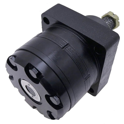 Heavy Duty Hydraulic Drive Motor Replacement Compatible With Jlg And Parker Tg0280Us080Aaab, black motor with direct bolt fit design.