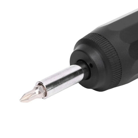 Preset Torsion Screwdriver Adjustable Torque Driver For Electrical And Light Industry Precise Control showing steel tip and black handle.