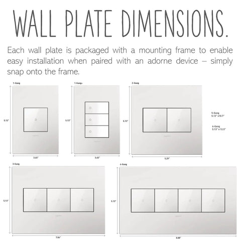 White In Wall Touch Switch With Iphone Style Tap Control Smart Light On Off Installs In Minutes In A Standard Electrical Box No Fuss Wiring Pairs With Standard Wall Plate Cover For A Clean Modern Look wall plate dimensions