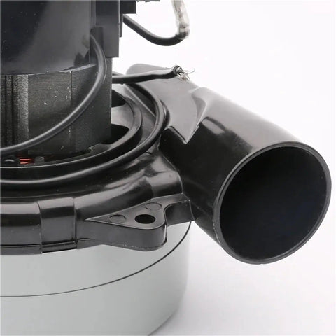 Close-up of Rimilie 1200W Industrial Vacuum Cleaner Motor With All Copper Wire for Dust Free Saw Replacement side air outlet.