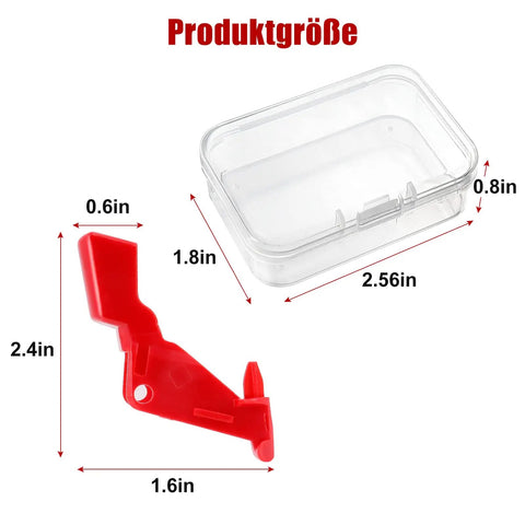 Reinforced Trigger Switch Button For V11 V10 V15 Vacuum Cleaners Replacement Part shown with dimensions and packaging.
