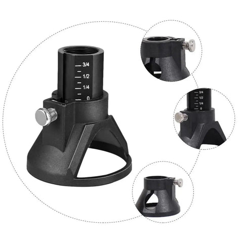 2 Pcs Mini Electric Grinder Locator Milling Attachment With Precise Positioning For Drills And Rotating Tools shows a close-up view of the adjustable base.