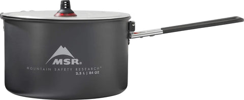 2.5 Liter Nonstick Ceramic Camp Pot For Solo Cooking With Fusion Ceramic Coating, Scratch Resistant With Metal Utensils