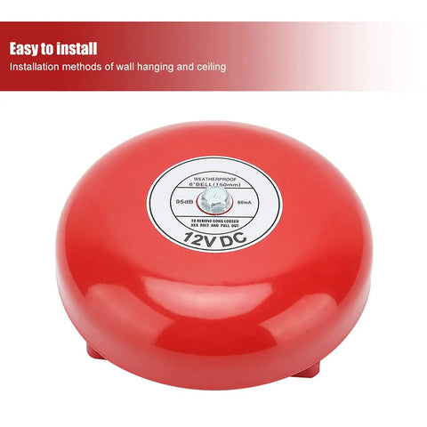 Features 120 VAC Or 12 V Compatibility While Delivering Kickin Security Audible Alerts Through Badass Stainless Steel Internal Strike Electric Bell With Pure Copper Core Durability, red weatherproof electric bell