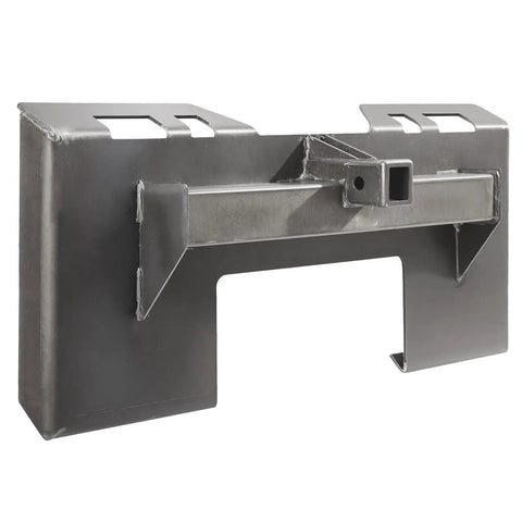 Skid Steer Attachment Plate With One Quarter Inch Thick Mount Plate And Two Point Two Eight Inch Quick Attach Hitch Receiver