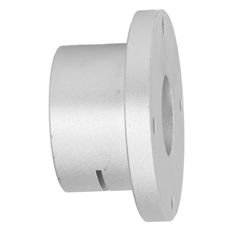 Heavy Duty Round Linear Flange Bearing 30mm Bore Built Tough With Premium Gcr15 Steel side view, smooth silver finish for industrial use.