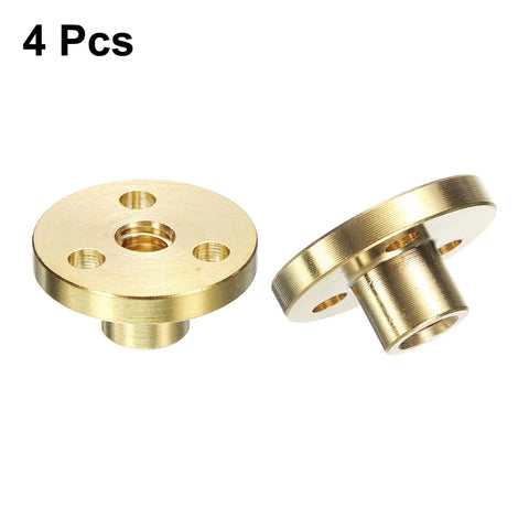Beefy 4 Pack T5 Lead Screw Brass Nut With Acme Thread Pitch 1mm Lead 2mm Two Start Fits 5mm Diameter For Z Axis 3D Printer Brass Nut