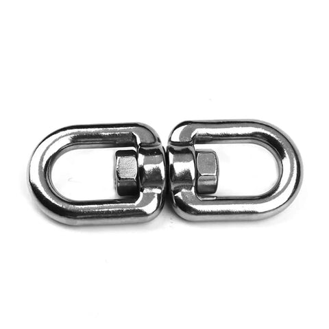 Hardcore 304 Stainless Steel Double Eye Swivel Anchor Link For Marine Boat Rigging Heavy Duty Hardware, top view