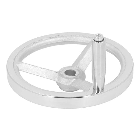 Chrome Plated Cast Iron Lathe Hand Wheel With Handle 18x200mm Round Replacement For Milling Machines Grinders And Workshop Equipment