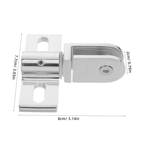 Frameless Glass Shower Door Hinge Set for 812mm Tempered Panels, Alloy Construction With Cone Pivot, 4 Pack close-up