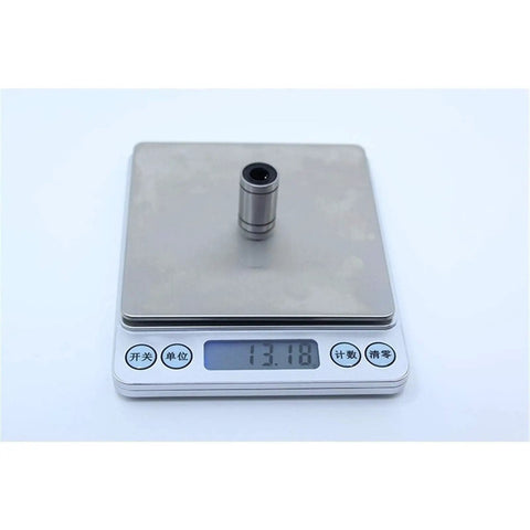 8mm Linear Bearing LM08UU 4 Pack Slick Ball Bearing Guides For Smooth Motion And Low Friction, 15x24mm Size With Four Ball Rows, Ideal For CNC, 3D Printer, Robotics, And Motion Systems on digital scale