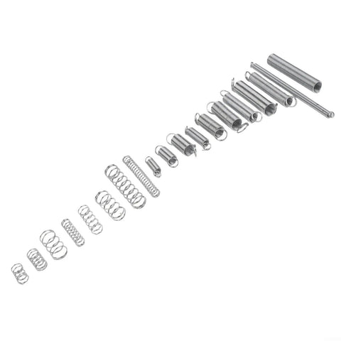 Huge 200-Piece Compression And Extension Spring Assortment Kit With 20 Different Sizes For Serious Car Repairs, Garage Work, Heavy Duty Maintenance, And Everyday Hardware Fixes Featuring Sturdy Metal Coils And A Nifty Storage Box, assorted springs