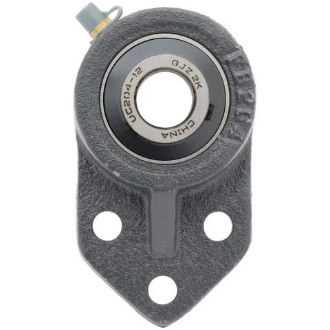 Two Pack Flange Mount Ball Bearing Unit UC204 12 With Cast Iron Housing FB204 Three Quarter Inch Bore, top view