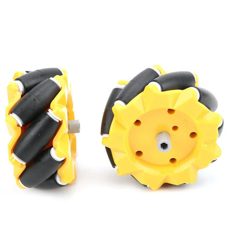 80mm Omni Wheel Set for DIY Robots with rubber coating for enhanced maneuverability and precision in small robot builds.