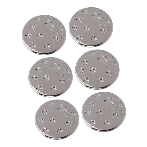 50 Set Star Shape Jeans Screw Buttons with Sick Threaded Design 17 mm Metal Button Hardware Durable Steel in silver finish.